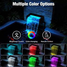 Augicy LED waterfall light with remote for customizable ambiance