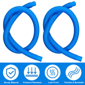Augisteen pool hose for above-ground systems, simple to install with clamps.
