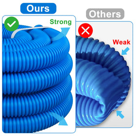 Augisteen hoses are lightweight for easy handling during setup.