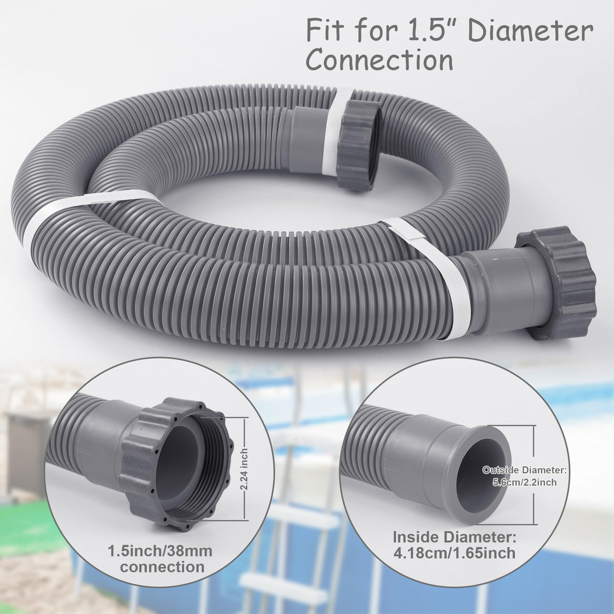 Augisteen hose ends with nuts for secure connections