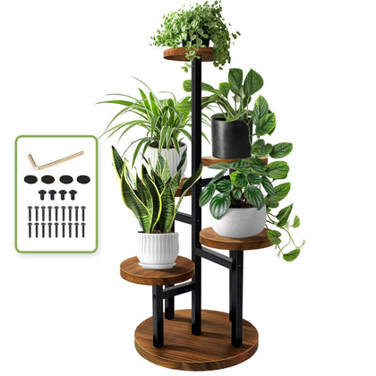 Augosta 5-tier plant stand top view for compact display and organization