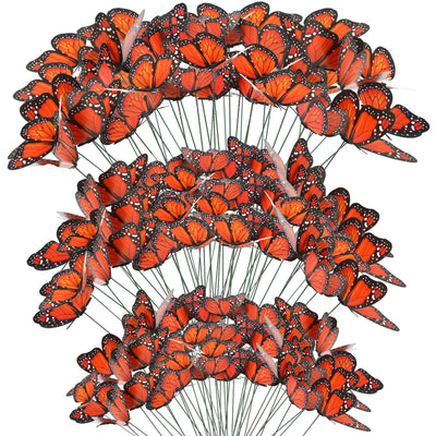 Augshy 75-piece monarch butterfly stakes brighten outdoor garden decor