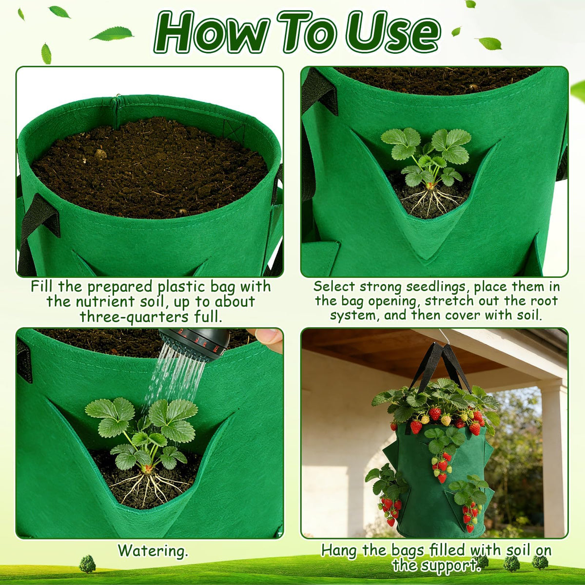 Augshy breathable felt material promoting root aeration and growth.