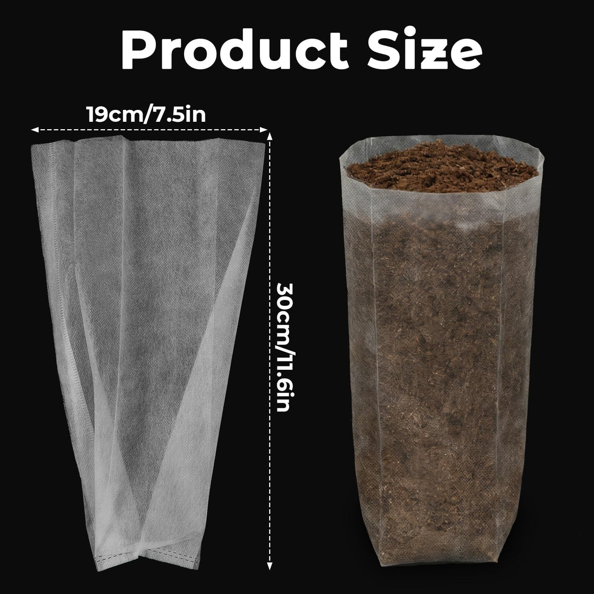 Breathable nonwoven Augshy grow bags supporting healthy root development