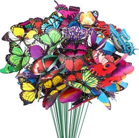 Augshy butterfly stake with bright colors enhances garden borders year-round.
