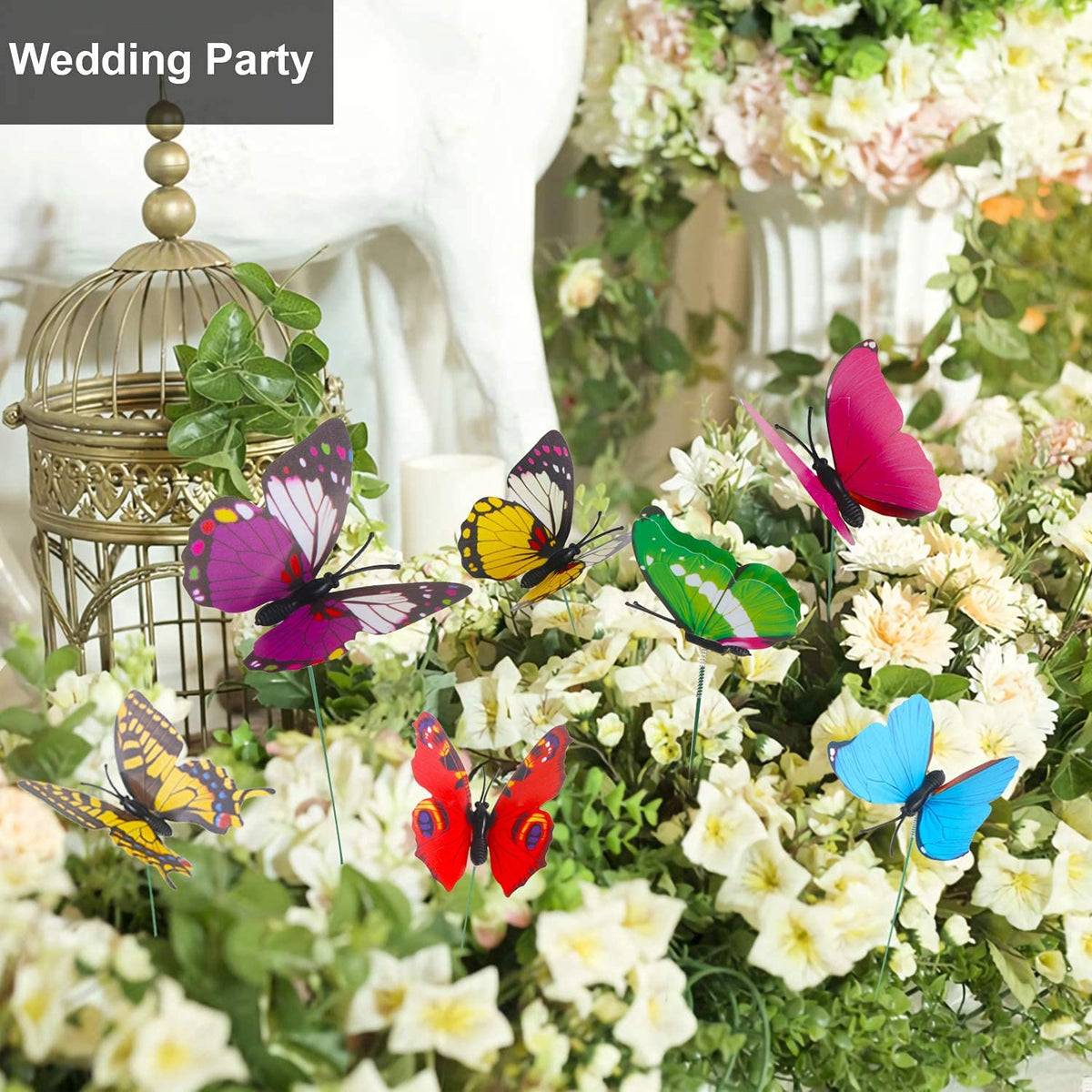 Augshy butterfly stake collection adds seasonal color for Christmas displays.