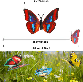 Augshy butterfly stake swinging in the breeze adds kinetic charm to outdoor spaces.