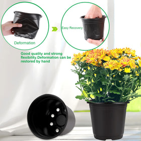 Augshy compact stackable nursery pots for easy storage.