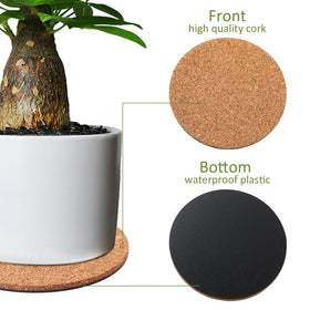 Augshy cork plant mats with waterproof back layer prevents leaks.
