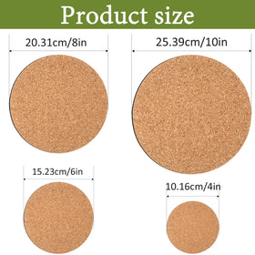 Augshy cork plant saucer in 6-inch size provides a slip-resistant base for indoor pots.