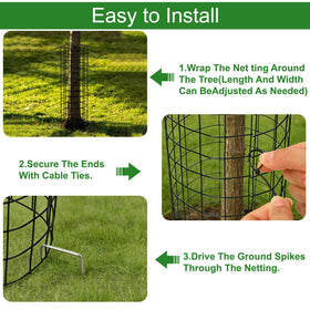 Augshy expandable metal guard adapts to different tree sizes over time.