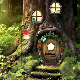 Augshy fairy window detail showcases natural woodland textures for realistic charm.
