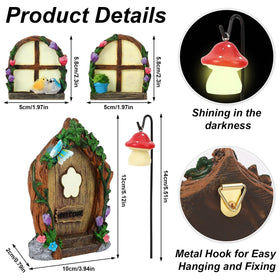 Augshy fairy window on a tree enhances woodland realism and playful garden decor.