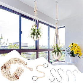 Augshy macrame assembly is quick and simple for easy DIY hanging.