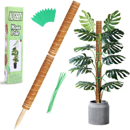 Augshy moss pole 27 inch assembly supports climbing plants for neat growth