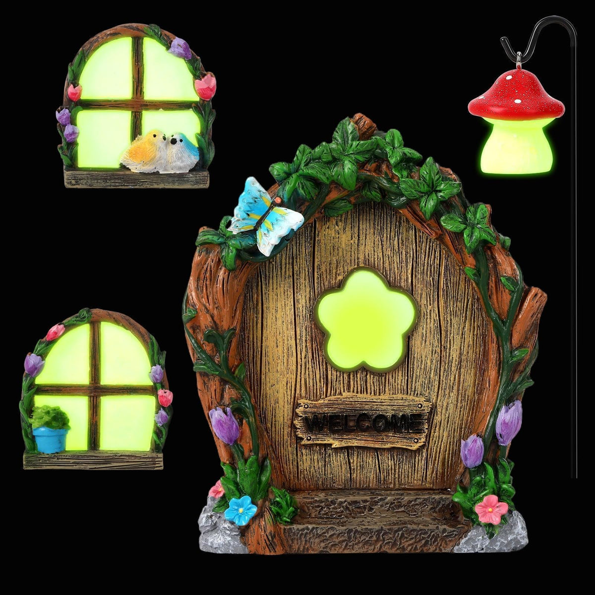 Augshy outdoor fairy garden kit brings a complete setup for dreamy outdoor spaces.