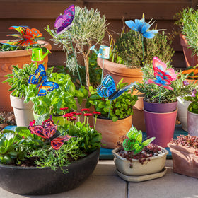 Augshy butterfly stakes decorate borders and pathways with charm