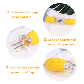 Augsun interlocking corn cob holders store compactly and stay organized.