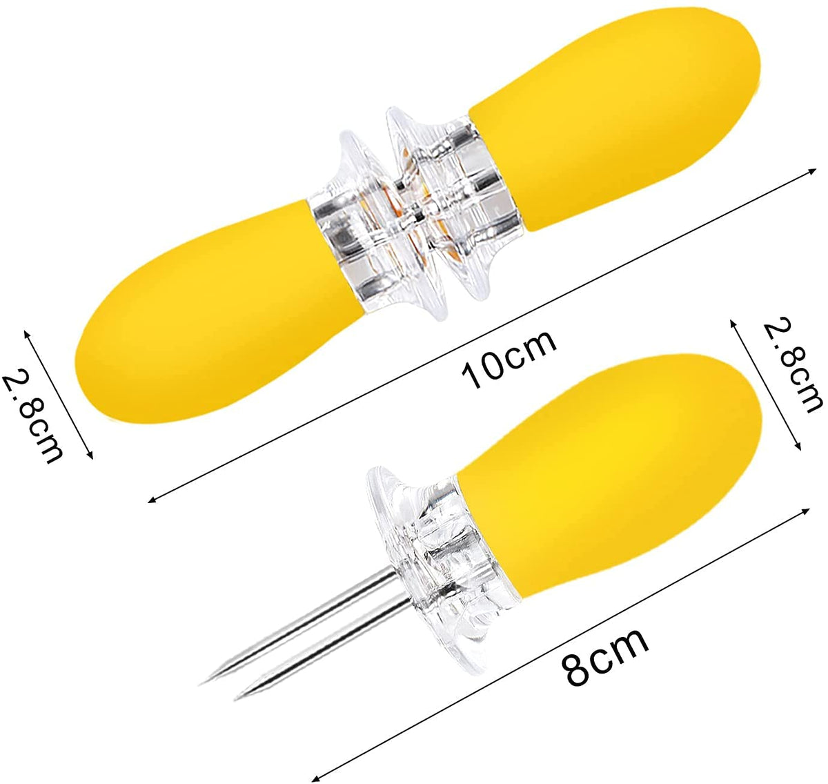 Stainless steel pins stay rust-proof and easy to clean after grilling.