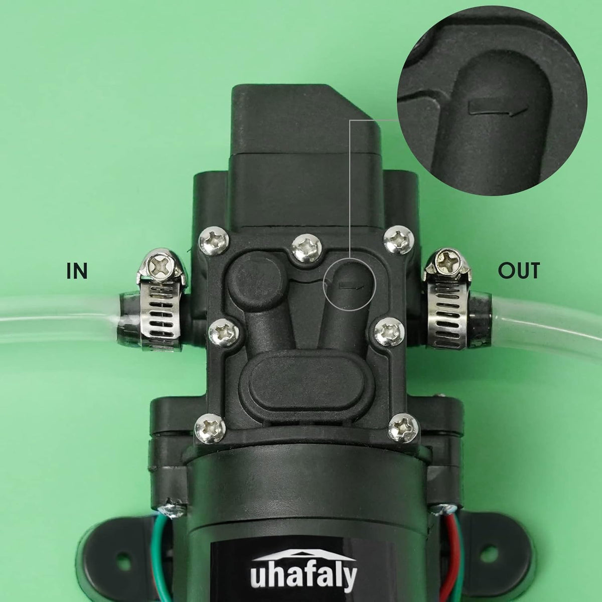 Auhafaly 2 hose clamps included for quick, secure hose connections.