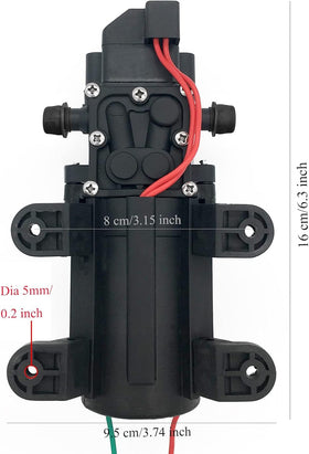 Auhafaly self-priming diaphragm pump ready for above-tank mounting.