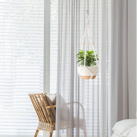 Aukorin 4 12 inch pot fit macrame hanger for flexible planter display