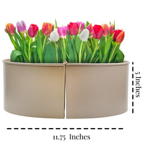 AuldHome Design patio table pot fits standard umbrella tables for easy setup.