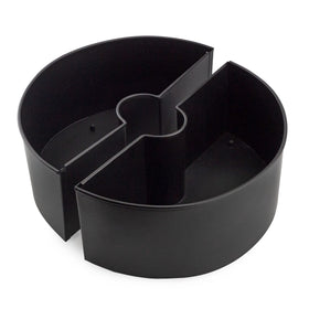 AuldHome Design umbrella-table-pot half-circle around umbrella pole as centerpiece