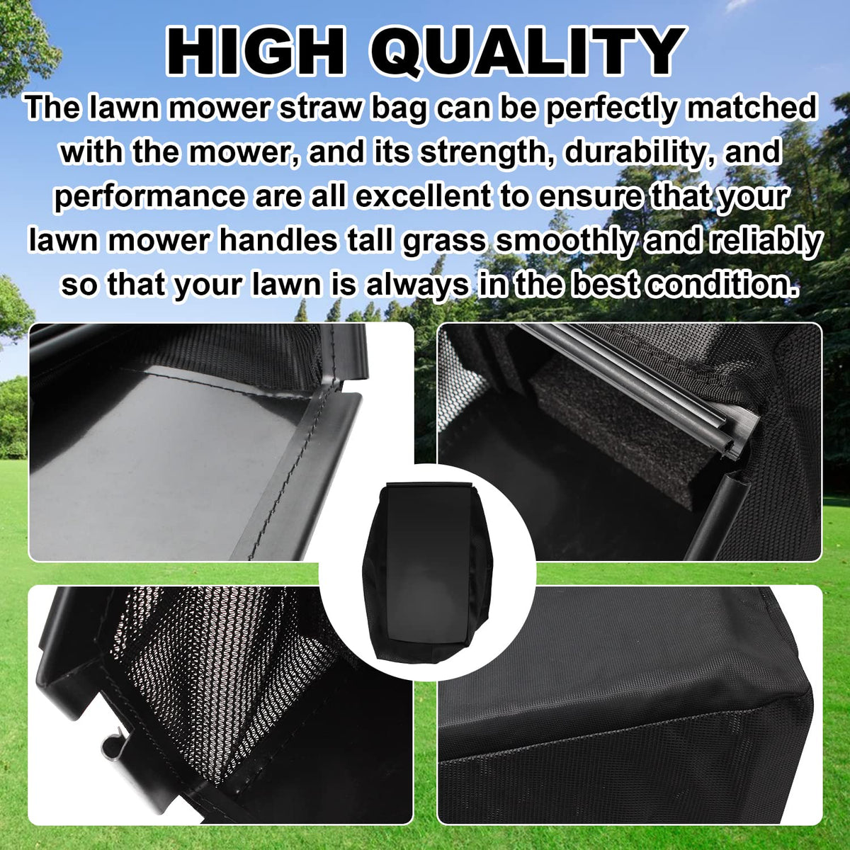 Aulpq 764-04077B grass bag durable material for years.