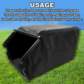 Aulpq 764-04077B grass bag on mower, easy replacement.