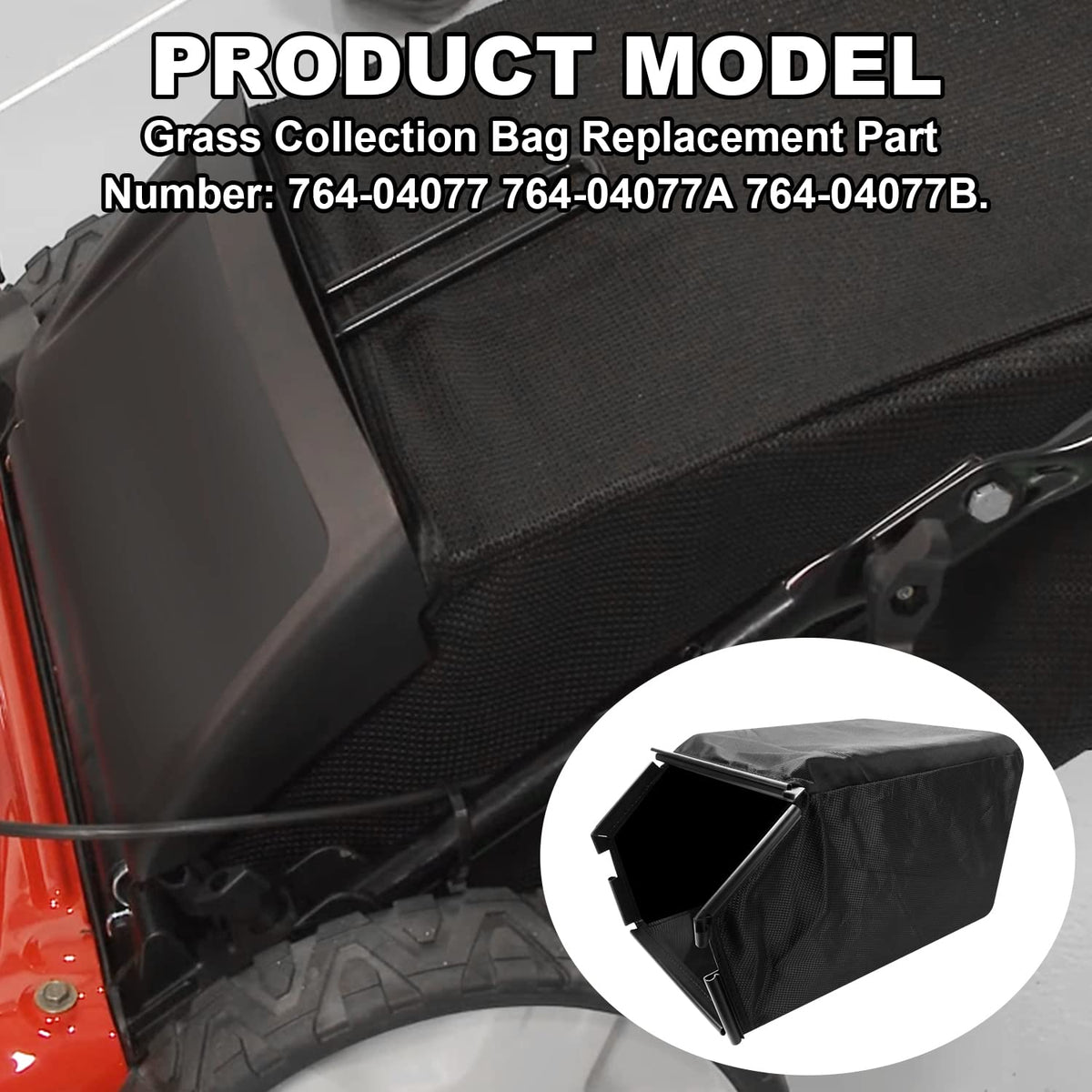 Aulpq 764-04077B grass bag packaging, ready-to-install.