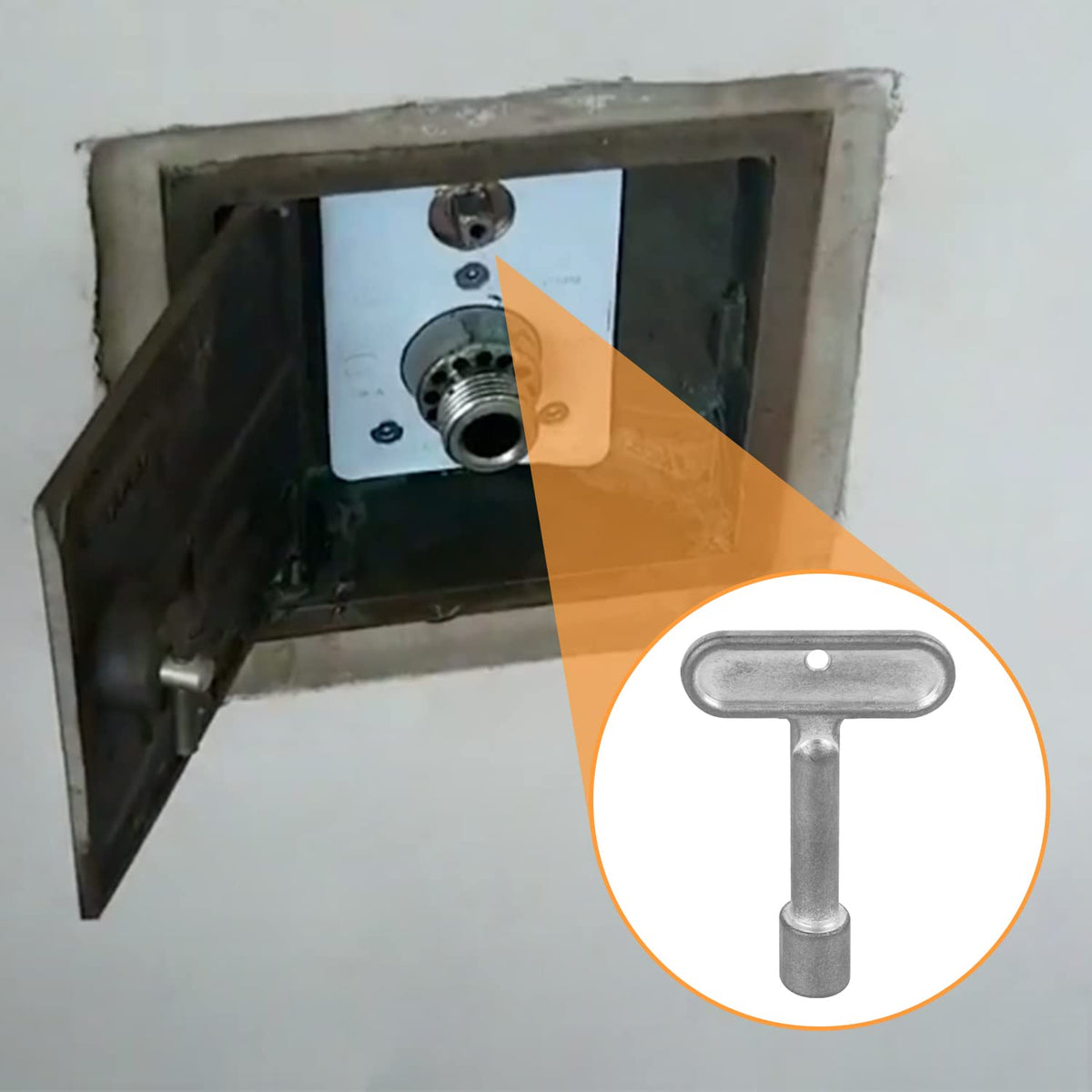 Aulpq metal construction provides corrosion resistance for long-lasting hydrant key use.