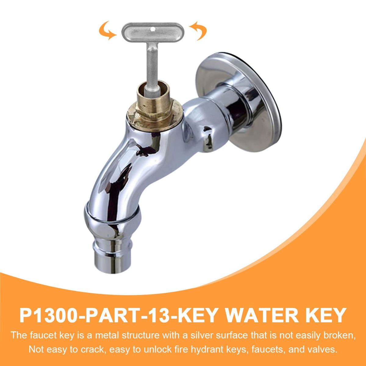 Aulpq outdoor valve tool fits hose valves for quick shut-off.
