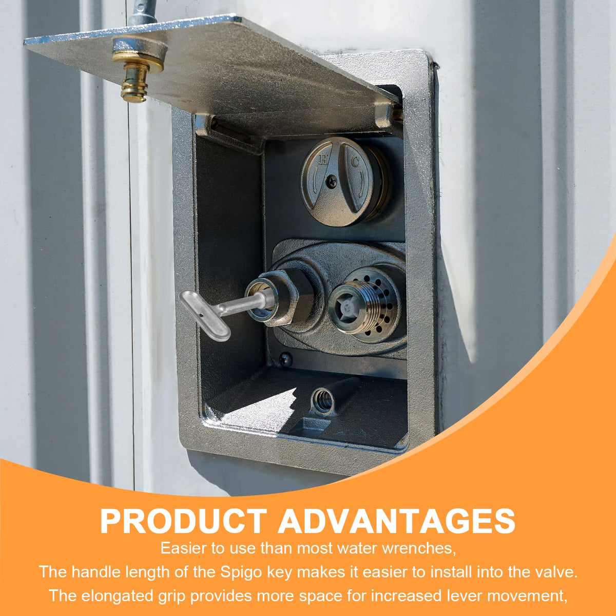 Aulpq hydrant key designed for faucets and valves in maintenance tasks