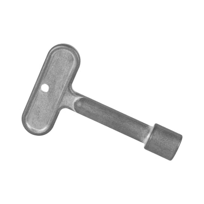 Aulpq hydrant key in silver ready for reliable spigot access and valve operation