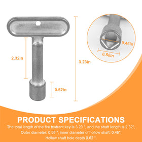 Aulpq hydrant key showing square-head engagement for strong grip