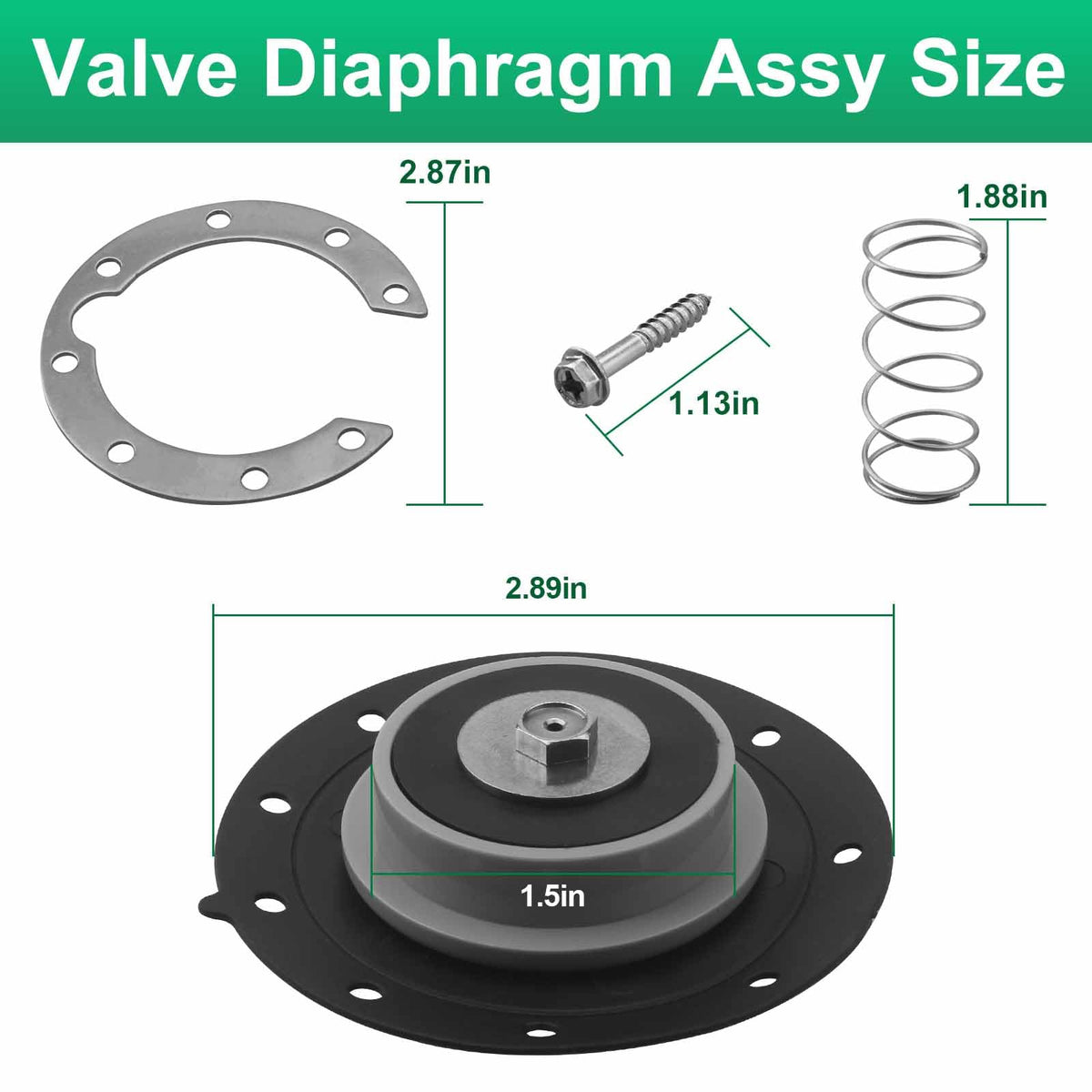 Aulpq diaphragm kit for Irritrol 205S, replacement part improves seal performance