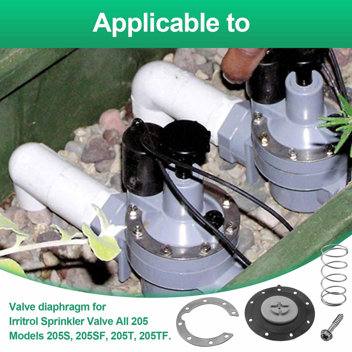 Aulpq diaphragm kit for Rainjet 204, compatible replacement to maintain pressure
