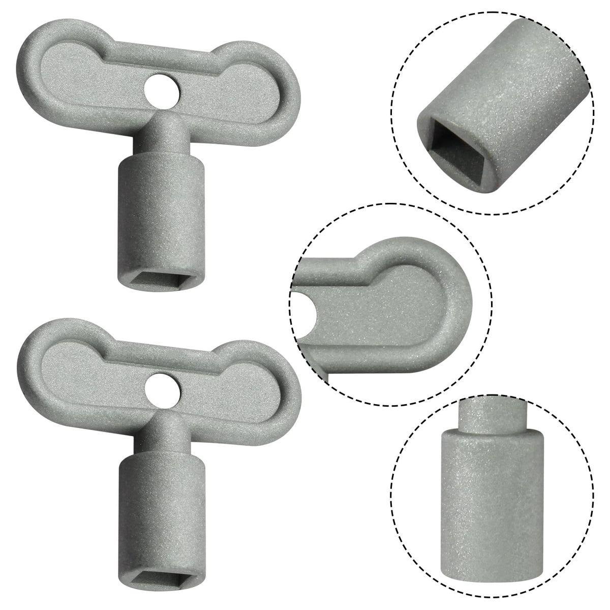 Aulpq water spigot key anti-corrosion silver finish for outdoor use