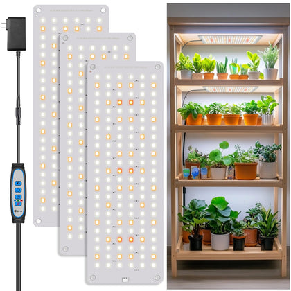 Aumtrly Grow Light showing broad coverage area for multiple indoor plants