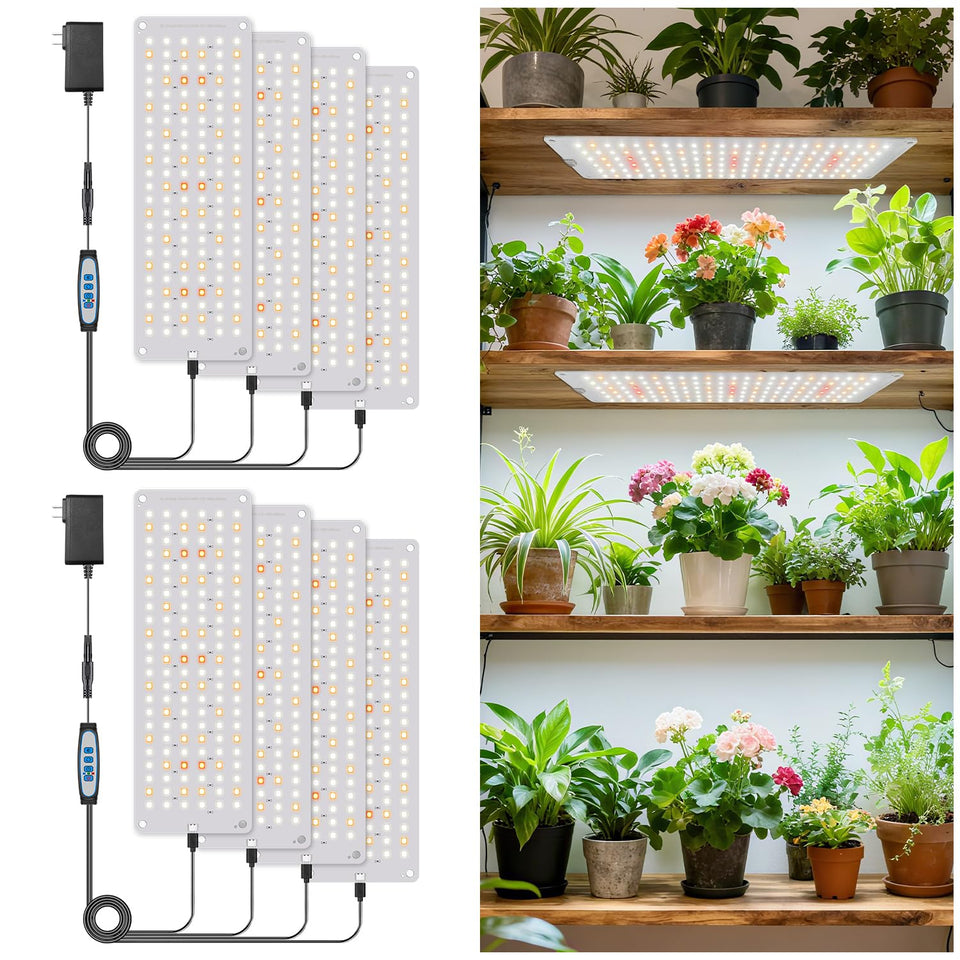 Aumtrly grow light coverage panel showing wide light reach for more plants.