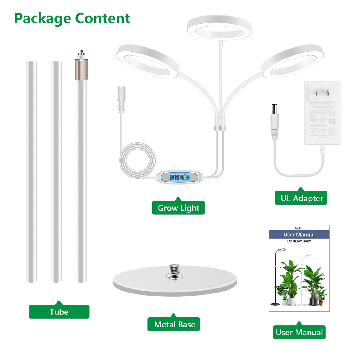 Aumtrly grow light setup illuminating indoor plants in a home space