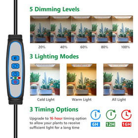 Aumtrly slim grow light panel saves space under shelves and cabinets.