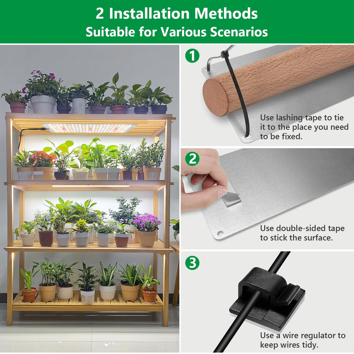 Aumtrly three-mode, five-dimming light adjusts for growth stages.