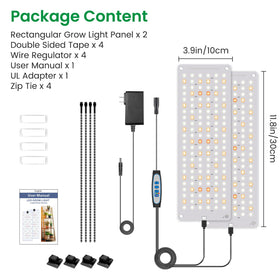 Aumtrly grow lights delivering extended coverage for germination and growth.