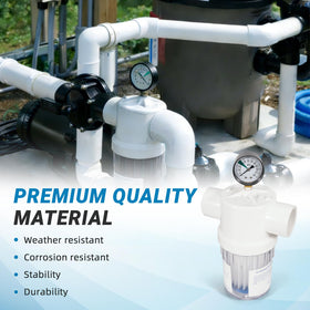 Aumzong 2888 energy element filter drive nozzles sweep debris toward the drain.