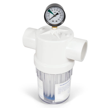 Aumzong 2888 energy element filter with gauge for real-time pressure monitoring.