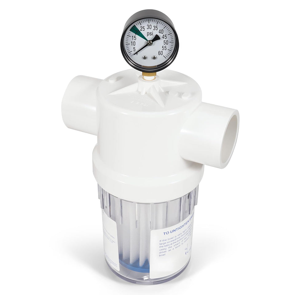 Aumzong 2888 energy element filter with gauge for real-time pressure monitoring.