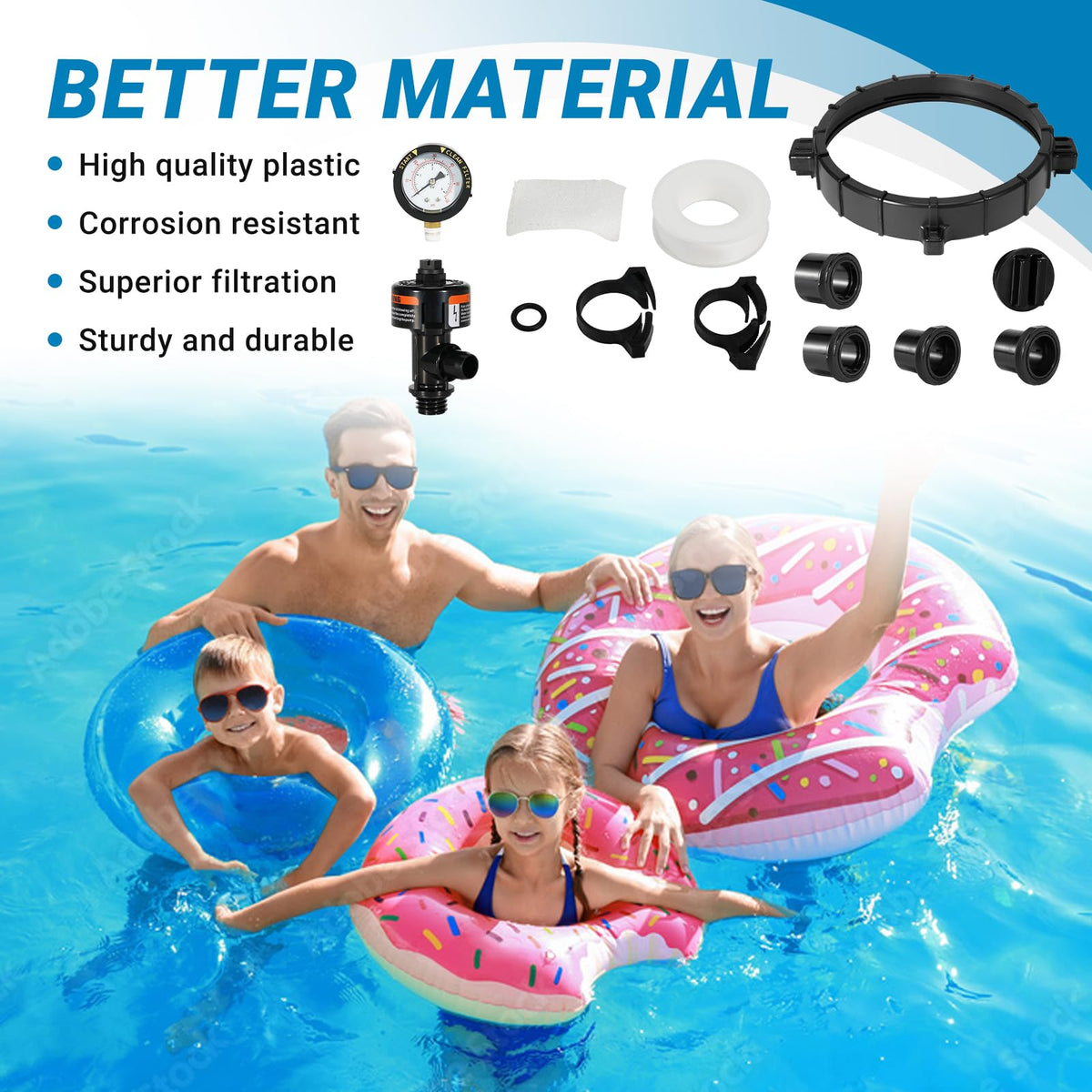 Aumzong W3C17502 1½–2 inch connections for versatile plumbing