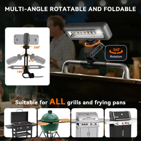 AuntyFey compact, portable light adds extra visibility when cooking late or outdoors.